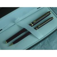 Cross Executive Limited Edition Signature Burgundy Lacquer with 18k Solid Gold Broad Nib Fountain Pen & 0.5MM Lead Pencil Set