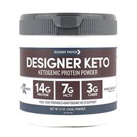 Designer Keto, Pure Chocolate, 12 Oz, Ketogenic Protein Powder, Keto Friendly