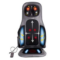 Giantex Back and Neck Massager Shiatsu Massage Seat Cushion with Heat, Full Back Deep Kneading Massage Mat, Upper Low Back Heated Massager with Vibration, Home Office Chair Massage Pad (Dark Gray)