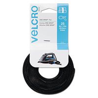 Velcro 91141 Reusable Self-Gripping Cable Ties, 1/4 x 8 inches, Black, 25 Ties/Pack