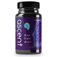 Ascent Cognitive Enhancement Nootropic Supplement for Memory, Focus, Concentration, Neuro & Brain Health, Natural Mind, Mood, Attention, for Men & Women, 60 Capsules