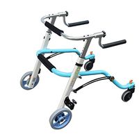 Walkers Child with Lengthen Handle, Light Foldable, Height Adjustable, 7" Universal Wheel and 4" Rear Wheel with Anti-Backup Locking Device
