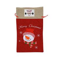 VAbBUQBWUQ Bear Santa Clause Drawstring Candy Goody Toy Gift Stocking Bag Holiday Wrapping Party Favors Presents Decorations