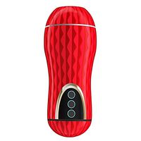 LYFBDB Manual Télēscópic and Thrusting Male Pistǒn Cup Pocket Pú-ss^y Silicone Adullt Toys Six Toys to Muscle Sports Recovery and Relax (Color : Red)