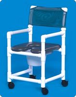 Standard Line Open Front Soft Seat Shower Chair Commodes - VLOF17P - VLOF20P - 41" H x 21" W x 21.5" D