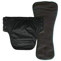 Pull On Cloth Diaper with Tabs - Special Needs Briefs with Insert for Big Kids, Teens or Small Adults (Youth, Black)