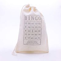 Bingo Favor Bag Muslin Bag Wedding Welcome Birthday Party Baby Shower Bridesmaid Thank You Vintage