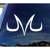 Dragon Ball Z - Vegeta Majin Logo - Vinyl 5.5" Wide (Color: White) Decal Laptop Tablet Skateboard car Windows Sticker