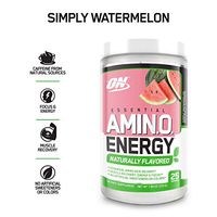 OPTIMUM NUTRITION Naturally Flavored ESSENTIAL AMINO ENERGY, Simply Watermelon, Keto Friendly Preworkout and Essential Amino Acids with Green Tea and Green Coffee Extract, 7.94 Ounce (Pack of 1)