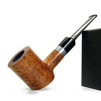 LS Pipe - Hammer Pipe Imported Heather Wood Root Handmade Vintage Straight Tobacco Pipe Portable Solid Wood 9MM Filter Cigarette Holder (Color : A)