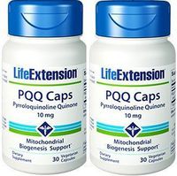 Life Extension PQQ Caps with PQQ 10 mg, 30 Vcaps (2 Pack)