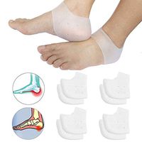 Breathable Heel Cups, Plantar Fasciitis Inserts, Heel Pads Cushion Great for Heel Pain, Heal Dry Cracked Heels, Achilles Tendinitis, for Men & Women