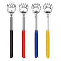 Back Scratcher,Gistilly Portable Extendable Telescopic Bear Claws Metal Back Scratchers Itching Scalp Scratchers Massager with Soft Rubber Handles for Itch Relief Using in Travel Home Office(4-Pack)