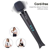 Handheld Back Massager, Body Electric Massagers for Neck and Back Leg Shoulder Waist Muscle Aches Vibrating Therapy Deep Tissue with 7 Modes 6 Speeds,Powerful Wireless Waterproof Body Pain Relief