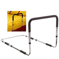 Essential Medical Supply Height Adjustable Hand Bed Rail, Black Bed Side Hand Rail