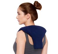 Large Microwave Shoulder & Upper Back Heating Wrap, Made in USA (Medium, Navy)