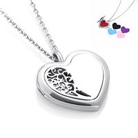 constantlife 316L Stainless Steel Essential Oil Diffuser Perfume Lockets Heart Aromatherapy Jewelry for Women