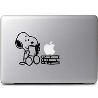 Snoopy Reading Vinyl Decal Sticker for Mac Air Pro Laptop Car Window
