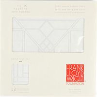 The Napkins Frank Lloyd Wright Lake Geneva Tulip Pure Bamboo Single USE Dinner Napkin - 40x40 cm Biodegradable Napkin - Feels Like Cloth (Natural/Warm Grey)