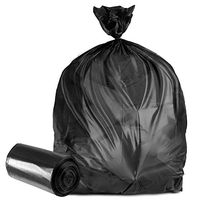 Plasticplace 55-60 Gallon Trash Bags │ 22 Microns │ Black High Density Garbage Can Liners │ 38” x 60”, 100 Count