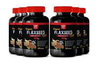 Skin Health Supplement - Organic Flaxseed Oil 1000 MG - Immune System Booster - Omega 9 Fatty acids - 6B (600 Capsules)