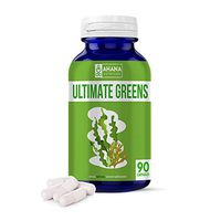 Ultimate Greens Capsules by Ahana Nutrition – Super Greens Supplement to Help Maintain Natural Energy Levels, Support Digestion, Immune and Bone Health* (900mg - 90 ct)