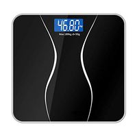 Lcxliga LED Display Electronic Scale， LCD Digital Weight Bathroom Balance Auto On/Off Electronic Floor Body Fat Scale