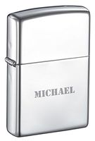 Personalized Polished Chrome Zippo Lighter with Free Engraving