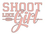 Home Grown Claremore Shoot Like a Girl | Vinyl Sticker Decal | 5.5" Wdith X 4.057" Height | Pnk HGC0843