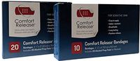 Comfort Release Sensitive Skin Pain-Free Removal Pack of 2, 1 Box of 20 1" X 3" with 1 Box of 10 2" X 4" Bandages
