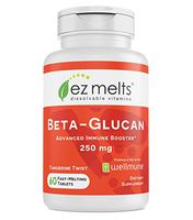 EZ Melts Beta-Glucan with Wellmune, 250 mg, Sublingual Vitamins, Vegan, Zero Sugar, Natural Orange Flavor, 60 Fast Dissolve Tablets