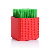 Silicone Cleaning Brush Clothes Brush Laundry Brush Stain Brush for Clothes Underwear Shoes, All Purpose Scrub Brush (red)