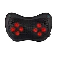 DealinM 🎀 Small Appliances,Heat Massage Pillow Shiatsu Deep Kneading Massager Relax Neck Shoulder Pain Back Black
