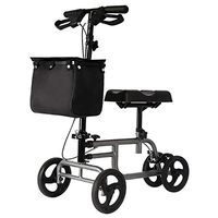 XHRHao Foldable Walker with Shopping Bag 6 Adjustable Height Levels Balance Car Suitable for Height 135-185cm Made of Aluminum Alloy Rollator Lightweight Portable Walk Assist for Elderly Black