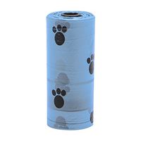 Kocome Pet Dog Multicolor 1Roll/15PCS Waste Poop Bag Poo Printing Degradable Clean-up (Blue)