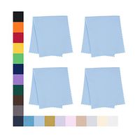 Eyeglass Cleaner Microfiber Cloth - Glasses Cleaner For All Gentle Surfaces, Touchscreens, Smartphones, Camera Lenses, LCD & HD Screens -Light Blue, 4 Pack- By OptiPlix