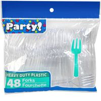 3 Pack of Clear Plastic Forks, 144-ct. Bags