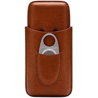 Cigar Accessories Cigar moisturizing Leather Travel Portable Three-Assembled Cigar Knife Gift Box Cigar Scissors Set (Size : A)