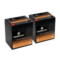12V 5AH SLA Battery Replaces npx-25 ps-1242 pxl12050 gp1250 wp4-12 - 2PK