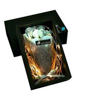 Fxbar,Clearance Floral Scented Bath Soap Rose Flower Petals Rose Soap Set for Women Girls Light Strip Artificial Flowers (Blue)