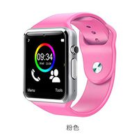 SunnyLIFE Bluetooth A1 Waterproof GSM Smart Wrist Watch Phone for Android Samsung iOS (Pink)