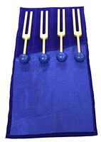Radical 4 Pc DNA Nucleotide​s Tuner Golden Tuning Forks with Rubber Balls, Activator and Pouch The Master Tuner