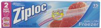 Ziploc Bag Freeezer Gallon, 15-Count Boxes  (Pack of 12)
