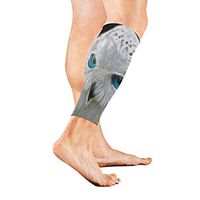 Stretch Sport Calf Sleeve White Owl Protective Guard for Men Women - Best Footless Compression Socks for Shin Splints, Running,Basketball Football (1 Pair)