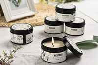 Natural Scented Candle,Rose& Green Perfume Aroma Candle Gift,Handmade Soy Wax Fragrance Candle,Perfect for Meditation Stress Relief Mood Boosting Aromatherapy,Portable Travel Tin Jar 15 Hours (Black)