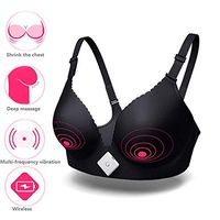LLMLCF Invisible Wireless Breast Bra, Chest Massager, USB Rechargeable, Magnetic Therapy Breast Enhancement Electric Massage Bra Underwear