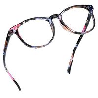 LifeArt Blue Light Blocking Glasses, Anti Eyestrain, Computer Reading Glasses, Gaming Glasses, TV Glasses for Women, Anti UV, Anti Glare (Floral, 3.00 Magnification)