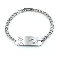 MakeMeThis Horses ID Bracelet IDB-10 - Stainless Steel - Non Allergenic - Adult, Youth & Child Sizes