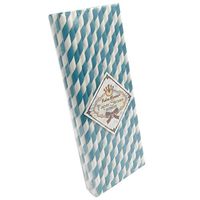 TrendBox 1 Box(50pcs) Reine Femme(TM) Strip Paper Straws for Drinking Birthday Wedding Baby Shower Party Celebration - Truquoise