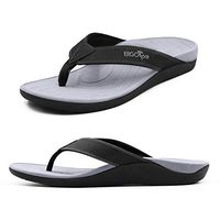 ERGOfoot Orthotic Flip Flops Stylish Thong Sandals Ultra Comfort Slippers for Women & Men with Arch Support-Walking Comfort for Flat Feet & Heel Spur